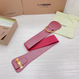Luxury Womens Belts Burberry Leather Belt in Red 50MM A175PP340 AA172006