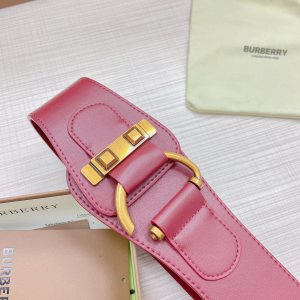 Luxury Womens Belts Burberry Leather Belt in Red 50MM A175PP340 AA172006