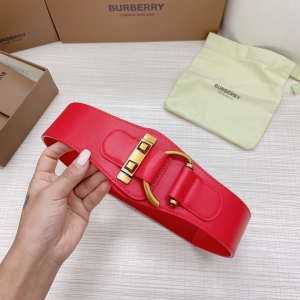 Burberry Leather Belt Red 50MM 