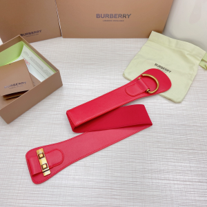 Luxury Womens Belts Burberry Leather Belt in Red 50MM A175PP340 AA172009