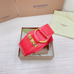 Luxury Womens Belts Burberry Leather Belt in Red 50MM A175PP340 AA172009