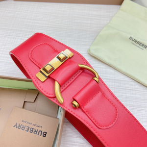 Luxury Womens Belts Burberry Leather Belt in Red 50MM A175PP340 AA172009