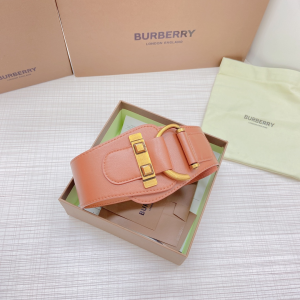 Luxury Womens Belts Burberry Leather Belt in Tan 50MM A175PP340 AA172008
