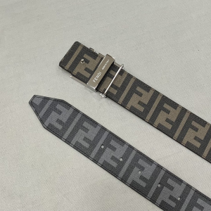 Luxury Womens Belts Fendi FF Logo Jacquard Belt in Black 40MM A175PP240 AA172010