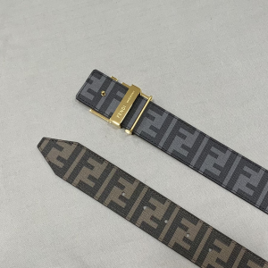 Luxury Womens Belts Fendi FF Logo Jacquard Belt in Brown 40MM A175PP240 AA172011