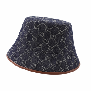 Luxury Womens Hat Gucci GG Canvas Bucket Hat in Blue A155PP280 AA171979