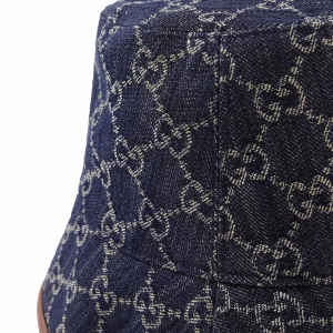 Luxury Womens Hat Gucci GG Canvas Bucket Hat in Blue A155PP280 AA171979