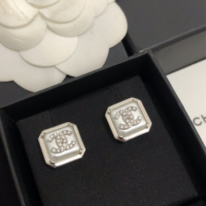 Chanel Earrings Chanel Crystal CC Square Earrings 