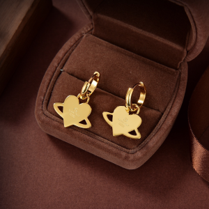 Luxury Womens Jewelry Bottega Veneta Earring BV Red Heart Earrings A152PP110 AA172768