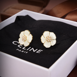 Celine Earrings Celine Flower Earrings White 