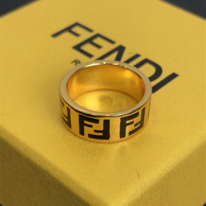 Fendi Ring Fendi Stiff Narrow Band FF Rings 