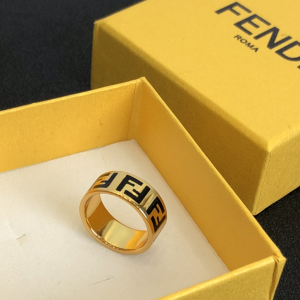 Luxury Womens Jewelry Fendi Ring Fendi Stiff Narrow Band FF Rings A39PP110 AA173045
