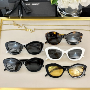 Luxury Womens Sunglasses Saint Laurent Luxury Sunglasses Brown YSL68 A65PP180 AA173081