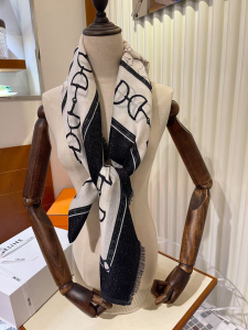 Luxury Womens Scarf Celine Cashmere Silk Scarf in White 110x200CM A151PP260 AA173206