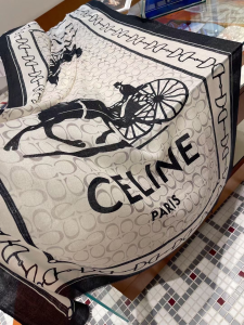 Luxury Womens Scarf Celine Cashmere Silk Scarf in White 110x200CM A151PP260 AA173206