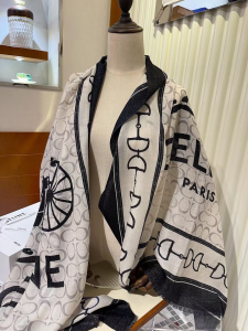 Luxury Womens Scarf Celine Cashmere Silk Scarf in White 110x200CM A151PP260 AA173206