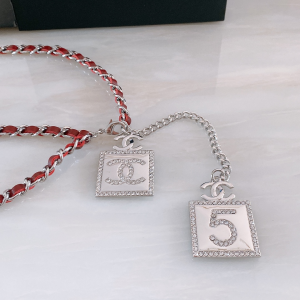 Luxury Womens Belts Chanel 2022 Chain Belt with Crystal CC and No5 A191PP240 AA173542