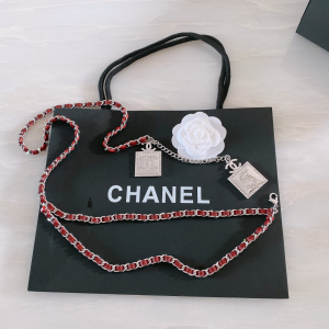 Luxury Womens Belts Chanel 2022 Chain Belt with Crystal CC and No5 A191PP240 AA173542