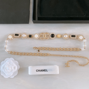 Luxury Womens Belts Chanel 2022 Chain Belt with Crystals CC A191PP280 AA173553