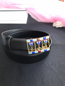 Luxury Womens Belts Chanel 2022 Leather Belt in Black 30MM A191PP240 AA173544