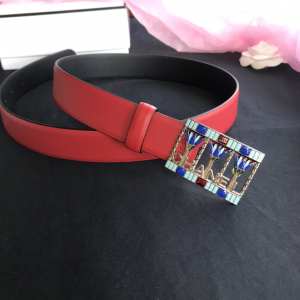 Luxury Womens Belts Chanel 2022 Leather Belt in Red 30MM A191PP240 AA173549