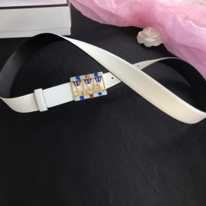 Luxury Womens Belts Chanel 2022 Leather Belt in White 30MM A191PP240 AA173548