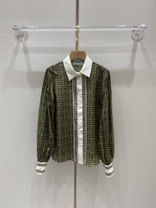 Fendi 2022 FF Logo Silk ShirtXL 