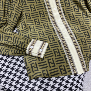 Luxury Womens Clothing Fendi 2022 FF Logo Silk Shirt SMLXL A29PP580 AA173593