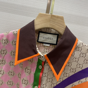 Luxury Womens Clothing Gucci GG Silk Shirt SMLXL A29PP680 AA173597