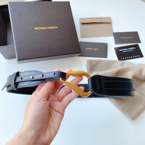 Bottega Veneta Black Leather Belt 40MM 