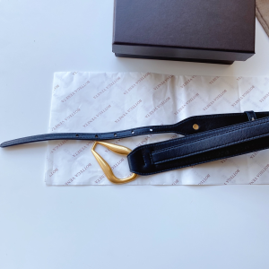 Luxury Womens Belts Bottega Veneta Black Leather Belt 40MM A175PP240 AA174028