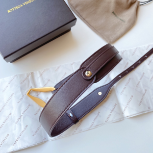 Luxury Womens Belts Bottega Veneta Brown Leather Belt 40MM A175PP240 AA174030