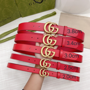 Gucci 2022 Red Leather Belt 