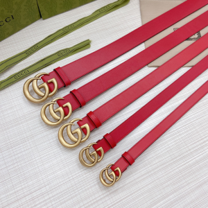 Luxury Womens Belts Gucci 2022 Red Leather Belt A175PP240 AA174043