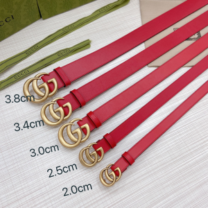 Luxury Womens Belts Gucci 2022 Red Leather Belt A175PP240 AA174043