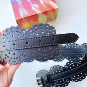 Luxury Womens Belts Loewe Black Leather Wide Belt 70MM A175PP340 AA174027