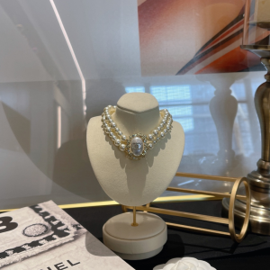 Replica Womens Jewelry Chanel Pearls Choker Necklace A152PP280 AA174555