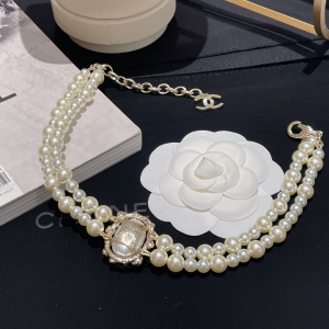 Replica Womens Jewelry Chanel Pearls Choker Necklace A152PP280 AA174555