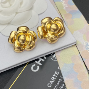Chanel Earrings Chanel Gold Camellia Earrings 