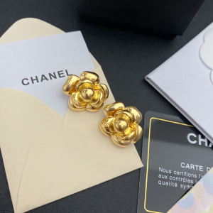 Replica Womens Jewelry Chanel Earring Chanel Gold Camellia Earrings A152PP100 AA175172