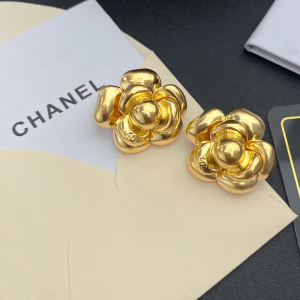 Replica Womens Jewelry Chanel Earring Chanel Gold Camellia Earrings A152PP100 AA175172