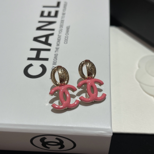 Chanel Earrings Chanel Pink CC Logo Earrings 