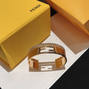 Fendi Bracelet Fendi Gold Open Cut Bracelets 