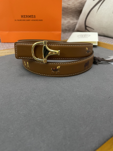 Hermes 2022 Leather Belt Brown 25MM 