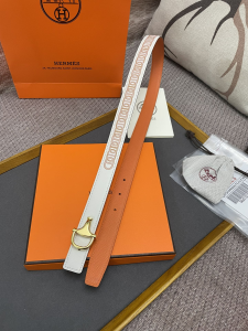 Replica Womens Belts Hermes 2022 Leather Belt in White 25MM A175PP240 AA175589
