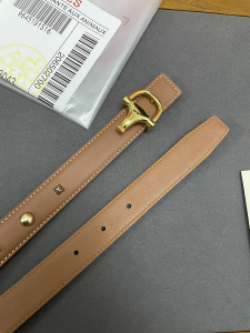 Replica Womens Belts Hermes Stud Leather Belt in Brown 25MM A175PP240 AA175586