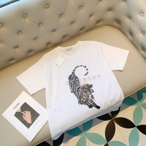 Givenchy Tiger Cotton T Shirt White XS To L 