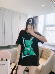 Replica Womens Clothing Louis Vuitton Black Cotton T Shirt XS To L A168PP280 AA175578