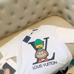Replica Womens Clothing Louis Vuitton White Cotton T Shirt XS To L A168PP280 AA175581
