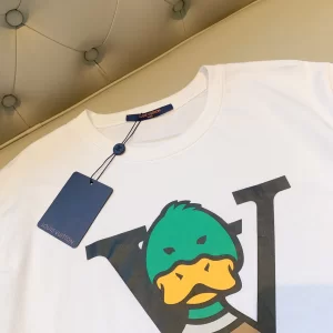 Replica Womens Clothing Louis Vuitton White Cotton T Shirt XS To L A168PP280 AA175581